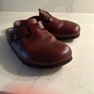 Vintage Birkenstock Leather Clogs 37 *regular/wide*